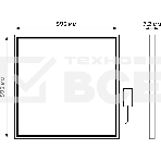 Светильник светодиодный 595х595х7.2 36Вт 2850лм 4000К IP40 панель ультратонкая с драйвером (аналог ЛВО) Gauss 145024236, фото3
