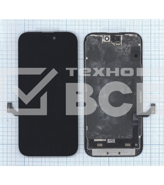 Дисплей (модуль) для Apple iPhone 15 в сборе с тачскрином, черный (OR)