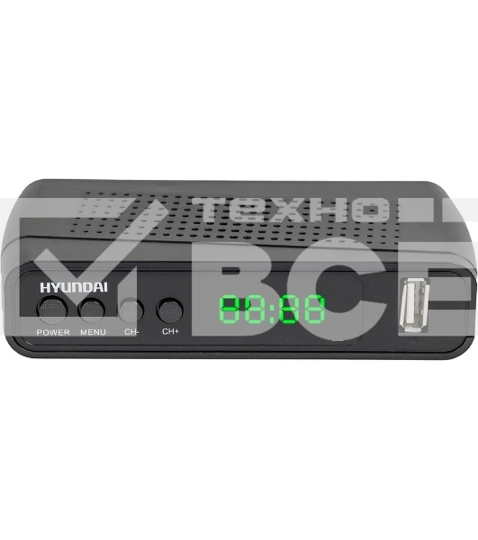 Ресивер DVB-T2 Hyundai H-DVB520 + WiFi-адаптер черный