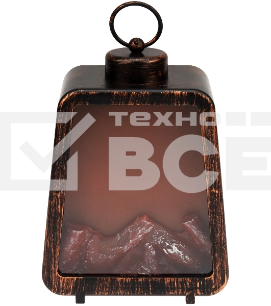 Светодиодный камин Neon-night Лофт с эффектом живого огня 17х10х24,5 см, 3хС (не в комплекте) и USB (в комплекте)