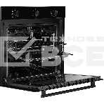 Встраиваемый электрический духовой шкаф MONSHER MOE 6006 Noir, 6 режимов: Нижний нагрев, Макси-Гриль с конвекцией, Разморозка, Режим подсветка, Традиционный нагрев, Макси-Гриль, Нижний нагрев с конвекцией, Конвекция, механические переключатели, механическ, фото2