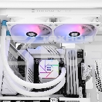 Водяное охлаждение для процессора Thermalright Aqua Elite 240 White ARGB V3 (240mm, White, ARGB/ Fans: 2x120mm, 66.17CFM, 25.6dBA, 1500RPM/ Pump height 53mm, 23dBA, 3300RPM, Rad thickness 27mm/ S: 1200, 1700, 1851, 2011, 2066, 115X, AM4, AM5), фото4