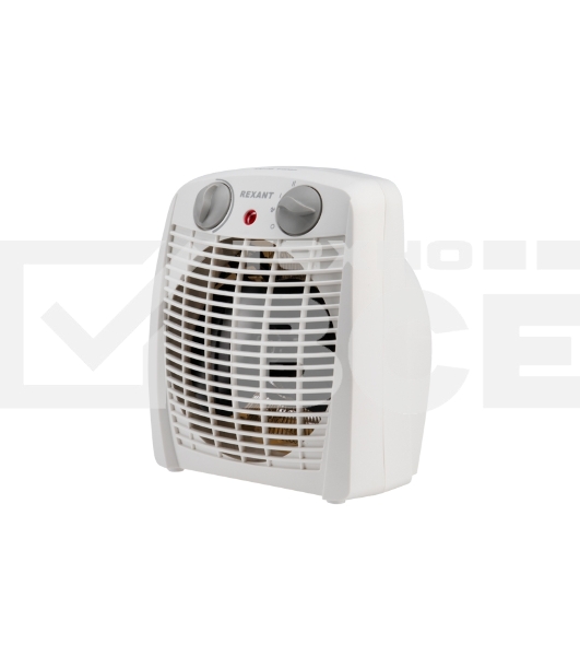 Тепловентилятор Rexant белый, 2000 Вт, 20 м2, термостат