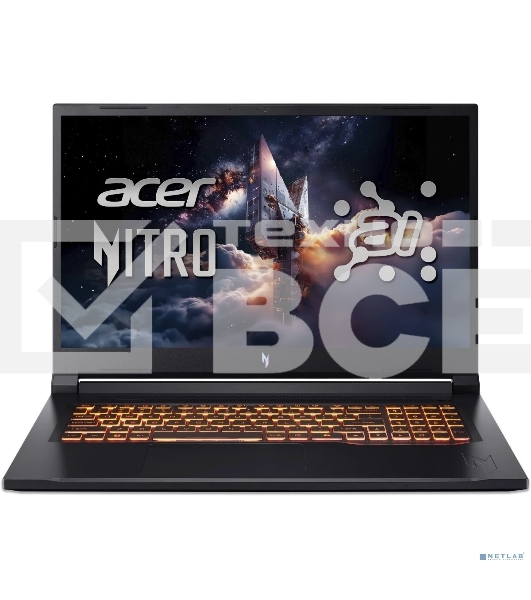 Ноутбук Acer Nitro V 17 AI ANV17-41-R6A6 AMD Ryzen 7 260/16Gb/SSD 1Tb/RTX 5060 8Gb/17.3'/IPS/FHD/1920x1080/144Hz/NoOS/черный (NH.QYVCD.005)