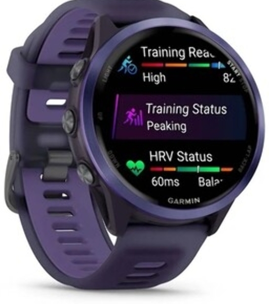 Умные часы Garmin Forerunner 970, 1.4' AMOLED, Wi-Fi, Bluetooth, NFC, 50м, фиолетовый