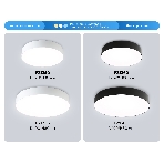 Потолочный светодиодный светильник Ambrella light FZ1360 BK черный IP20 40W 3000-6500K 390*80 (ПДУ ИК), фото3