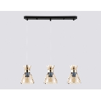 Светильник Ambrella light TR3404/3 BK/FGD/TI черный/золото/янтарь E27/3 max 60W 550*135*1000, фото5