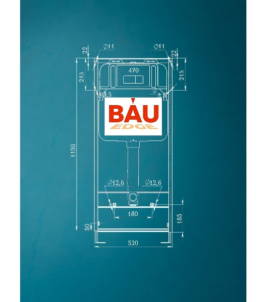 Инсталляция BAU PRO для подвесного унитаза, клавиша смыва BAU Dream для инсталляции, черный матовый