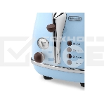 Тостер DeLonghi CTOV 2103.AZ, 900Вт, на 2 тоста, разморозка, обжаривание, решетка для подогрева, поддон, голубой, фото6