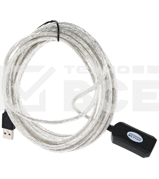 Кабель VCOM VUS7049-5M USB2.0-repeater, удлинительный активный <Am-->Af> 5м