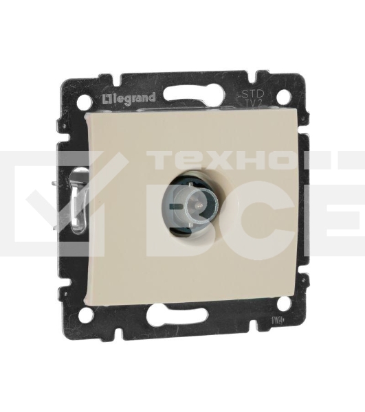 Телевизионная розетка Legrand Valena 774330, оконечная, крем, 10 дБ