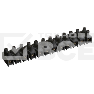 Зажим винтовой ЗВИ-10 н/г 2.5-6кв.мм 12пар черн. IEK UZV5-010-06