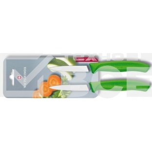 Набор ножей кухон. Victorinox Swiss Classic (6.7606.L114B) компл.:2шт салатовый блистер