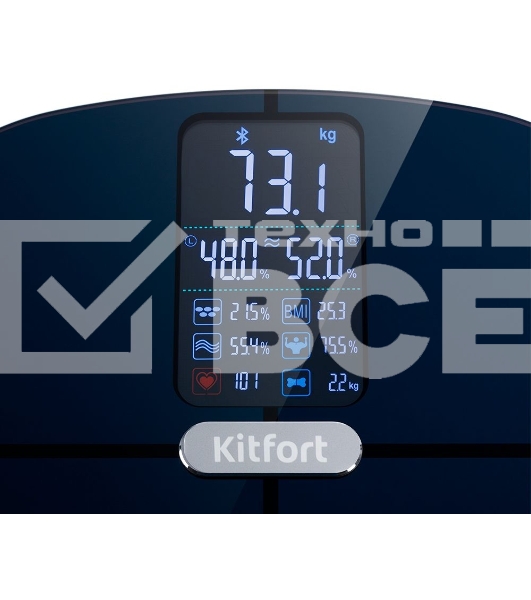 Весы напольные электронные Kitfort KT-809 макс.180кг черный