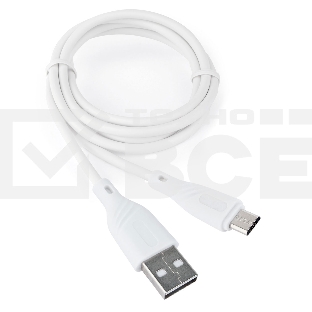 Кабель USB 2.0 Cablexpert CCB-mUSB2-AMBMO1-1MW, AM/microB, издание Classic 0.1, длина 1м, белый, блистер