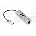 Переходник Telecom USB 3.0 - RJ-45 1000Mbps +3 USB3.0, Aluminum Shell, 0.2м TA311U, фото 1