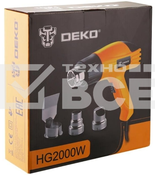 Технический фен Deko HG2000W 2000Вт темп.350/500С