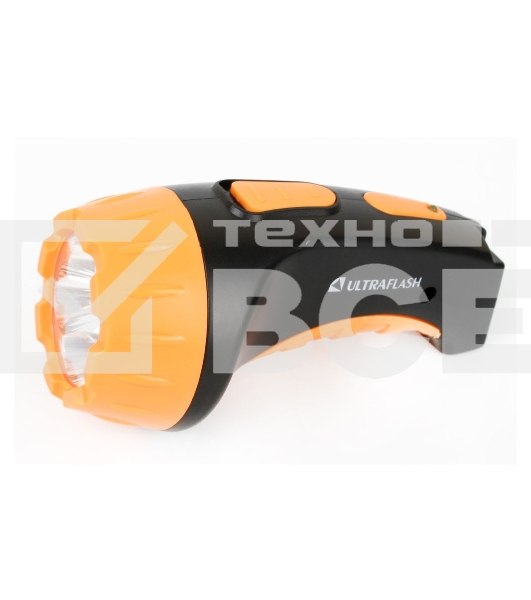 Фонарь LED 3804 (аккум 220В черн/жел. 4 LED; SLA пласт. короб) Ultraflash 9215