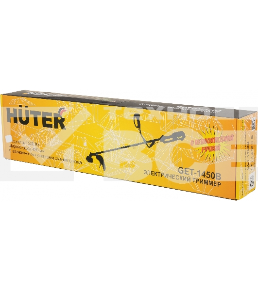 Триммер электрический Huter GET-1450В 1500Вт разбор.штан. реж.эл.:леска/нож