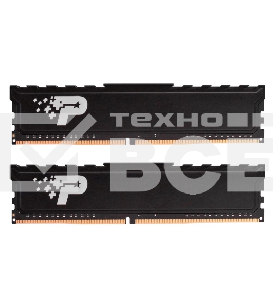 Оперативная память Patriot Signature Premium, DDR4, 32GB (2x16 GB), 2666 MHz, CL19, радиатор, чёрный