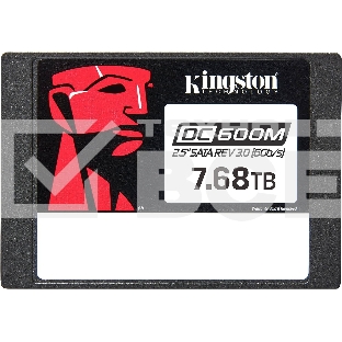 Накопитель SSD Kingston DC600M, 7680 ГБ, SATA III, R/W 560/530 МБ/с