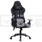 Кресло игровое Cactus CS-CHR-030BLS черный/серебристый, сиденье черный/серебристый, эко.кожа, с подголов. крестовина металл, пластик черный, фото10