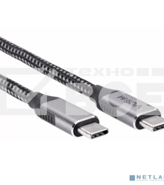 Кабель VCOM CU420M-1M USB3.2 Gen2X2, CM->CM, 20Gbs, 100WT, 4KX60Hz, All shell, 1 м