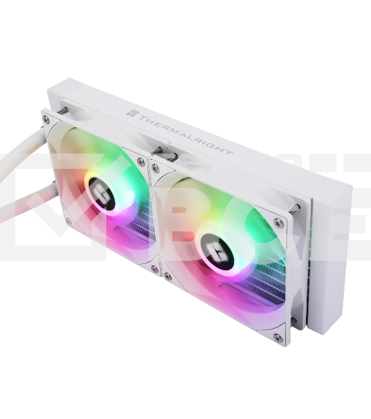 Водяное охлаждение для процессора Thermalright Aqua Elite 240 White ARGB V3 (240mm, White, ARGB/ Fans: 2x120mm, 66.17CFM, 25.6dBA, 1500RPM/ Pump height 53mm, 23dBA, 3300RPM, Rad thickness 27mm/ S: 1200, 1700, 1851, 2011, 2066, 115X, AM4, AM5)