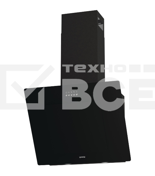 Вытяжка каминная Gorenje WHI626E6B черный/серый, 60 см, 678 куб. м/ч, 65 дБ