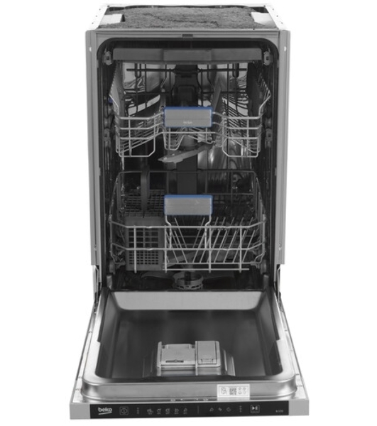 Встраиваемая посудомоечная машина Beko BDIS15063, белый, 44.8 см, 10 компл., 46 дБ, класс A