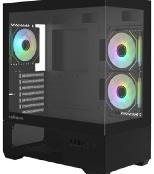 Компьютерный корпус ZALMAN CHRONIX V2, ATX, BLACK, WINDOW, 1xCombo (3.5’’ or 2.5’’), 1x3.5’’HDD, 2x2.5’’SSD, 1xUSB2.0, 1xUSB3.0, 1xUSB Type-C, SIDE 2x120мм ARGB, REAR 1x120мм ARGB
