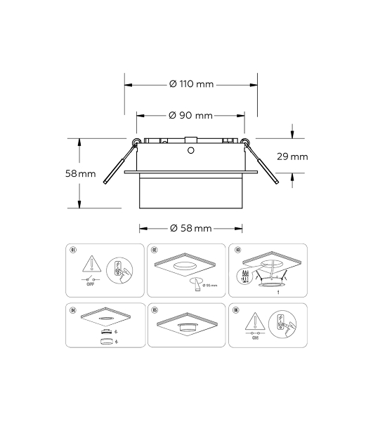 Светильник Ambrella light TN5212 WH белый GX53 D110*58