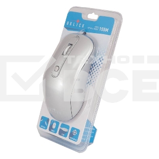 Мышь проводная Oklick 155M серебристый, 1600 dpi, USB, кнопки - 4