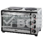 Мини-печь Mystery MOT-3330 (нержавеющая сталь, 1500 Вт, 2 конфорки, гриль, съемный вертел), фото2