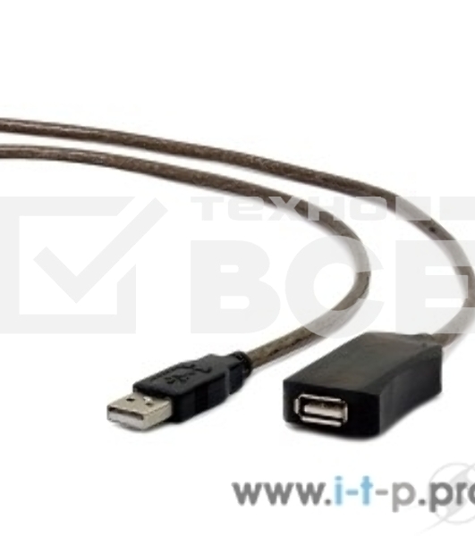 Кабель удлинитель USB 2.0 активный Gembird/Cablexpert UAE-01-10M, AM/AF, 10м