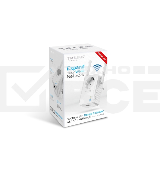 Сетевой адаптер TP-Link SOHO TL-WA860RE 300Mbps Wireless N Wall Plugged Range Extender with AC Passthrough, QCA(Atheros), 2T2R, 2.4GHz, 802.11b/g/n, 1 10/100Mbps LAN port, Range Extender button, Range Extender mode, suppo поставляется без кабеля RJ-45