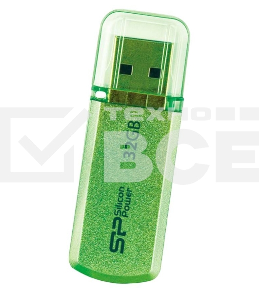 Флешка USB Silicon Power R/W 32Gb Helios 101 SP032Gb,UF2101V1N USB 2.0 зеленый