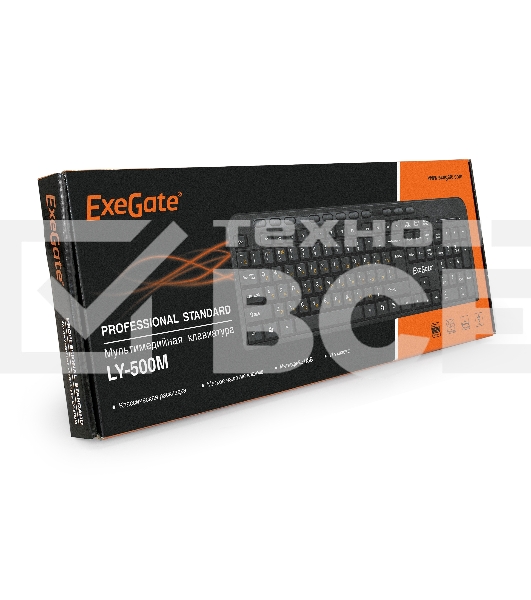 Клавиатура ExeGate Multimedia Professional Standard LY-500M (EX286177RUS) проводная, USB, черный
