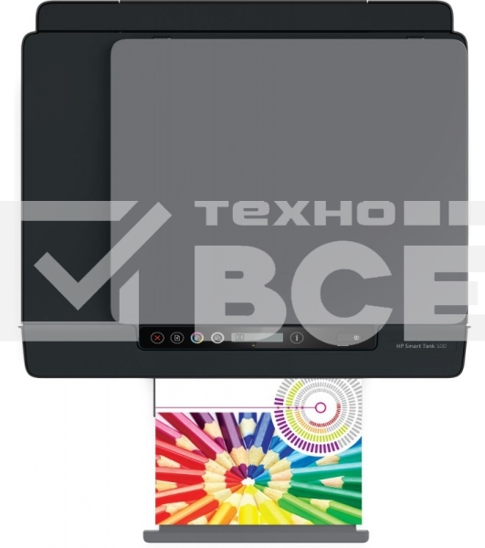 МФУ струйный HP Smart Tank 500 (4SR29A), A4, цветной, печ. до 22 стр/мин. (ч/б) до 16 стр/мин. (цвет), скан. до 8 стр/мин. (ч/б) 4 стр/мин. (цвет), 1200x1200dpi, USB