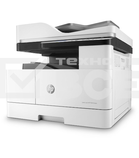 МФУ лазерный HP LaserJet MFP M443nda (8AF72A), A3, ч/б, печ. до 25 стр/мин. (А4) до 13 стр/мин. (А3), скан. до 21 стр/мин., 1200 x 1200 dpi (печать) 600x600dpi (скан.), USB, RJ-45