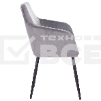 Кресло офисное Бюрократ CH-380F серая жемчужина Italia 26, на ножках, металл черный, фото4