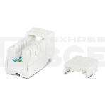 Монтажное оборудование Hyperline KJNE-8P8C-C5e-90-WH Вставка Keystone Jack RJ-45(8P8C), категория 5e, 110 IDC, заделка с помощью NE-TOOL, белая, фото 1