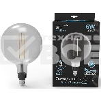 Лампа cветодиодная Gauss Filament G200 6W 330lm 4000К Е27 gray straight LED, фото2