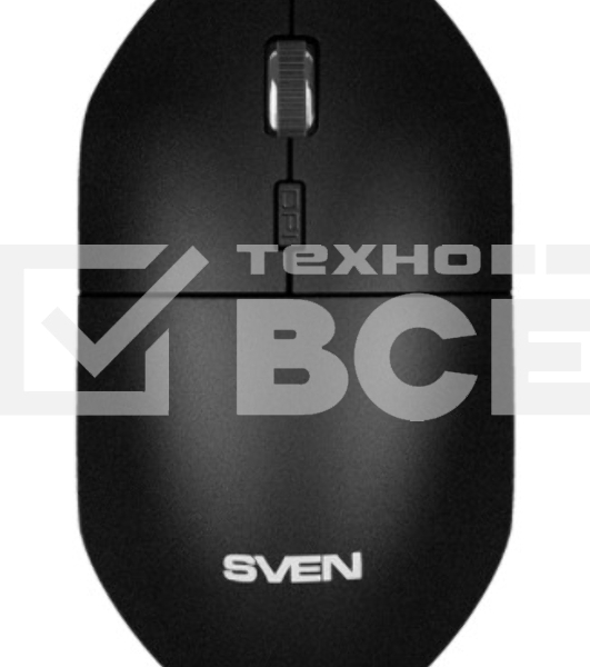 Мышь беспроводная SVEN RX-515SW черный, 1600 dpi, радиоканал, USB, кнопки - 4