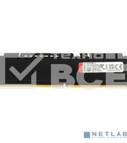 Оперативная память Kingston Fury Beast, DDR5, 8GB (1x8GB), 5200MHz, CL40, с радиатором, черный