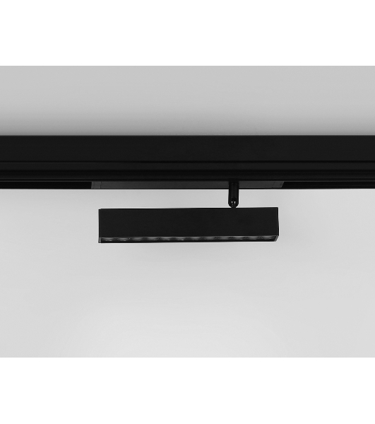Управляемый светодиодный светильник для шинопровода Magnetic Ambrella light GL1342 BK черный IP20 12W 3000K-6400K 220V 24° 232*25*112 (Без ПДУ)