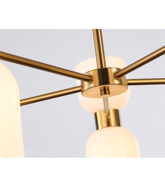 Люстра Ambrella light LH56093/10 BS/FR латунь/белый матовый E14*10 max 40W D700*510