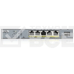 Коммутатор Zyxel GS1350-6HP, 4xGE PoE+, 1xGE PoE++ (802.3bt), 1xSFP, бюджет PoE 60 Вт, дальность передачи питания до 250 м, автоперезагрузка PoE-портов, повышенная защита от перенапряжений и электростатических р, фото3