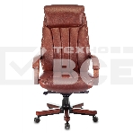 Кресло руководителя Бюрократ T-9922WALNUT светло-коричневый Leather Eichel, кожа, крестовина дерево, фото8