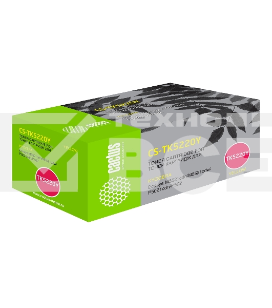 Картридж лазерный Cactus CS-TK5220Y желтый (1200 стр.) для Kyocera Ecosys M5521cdn/M5521cdw/P5021cdn/P5021cdw